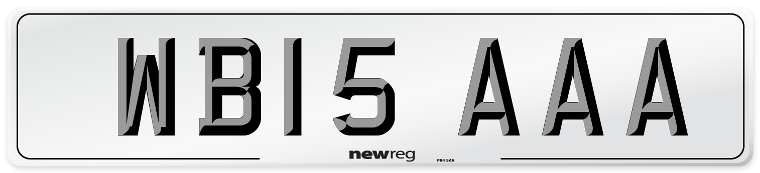 WB15 AAA Number Plate from New Reg